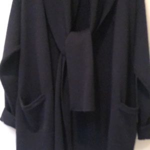 Vintage wool navy cardigan